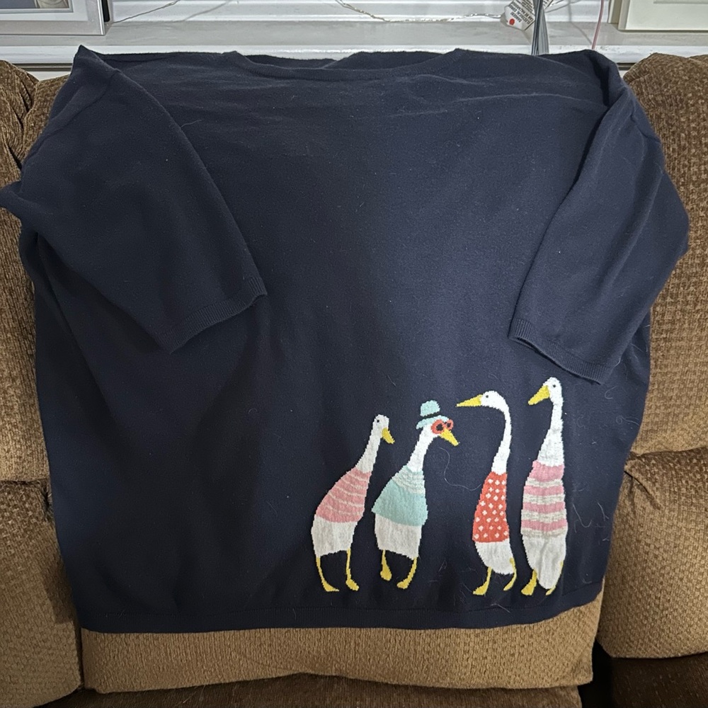 Talbots Navy Petite Crewneck Sweater